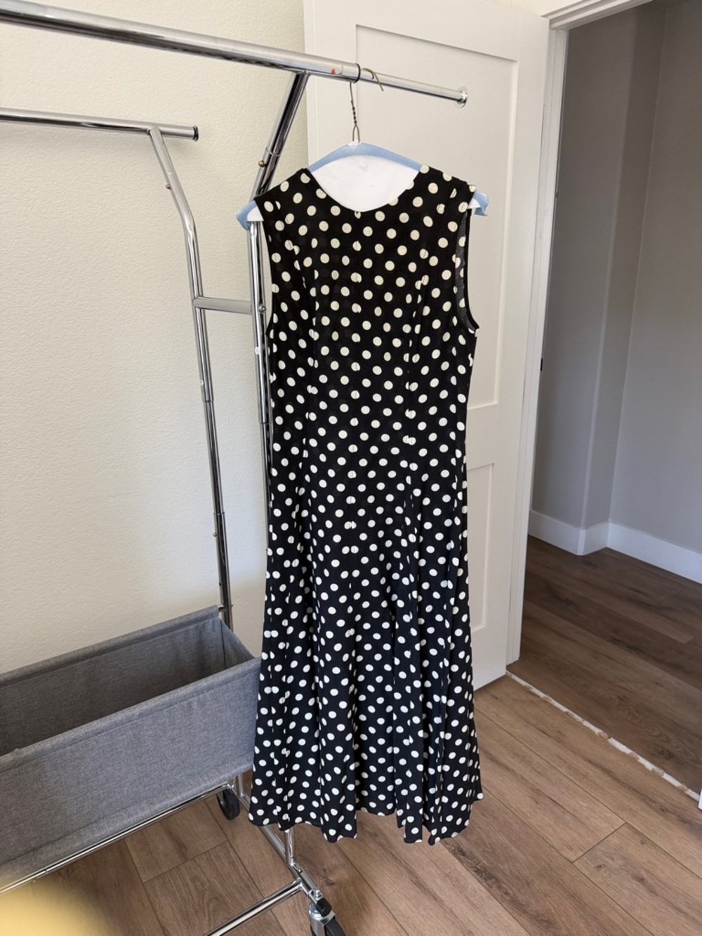 Zara Black and White Polka Dot Maxi Dress